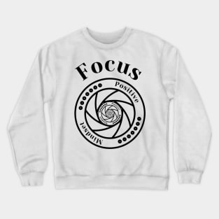 Focus Black Illusion Design Crewneck Sweatshirt